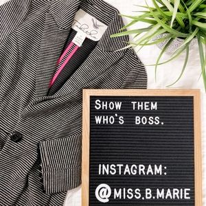 Anthropology Tabitha Striped Fit and Flare Blazer